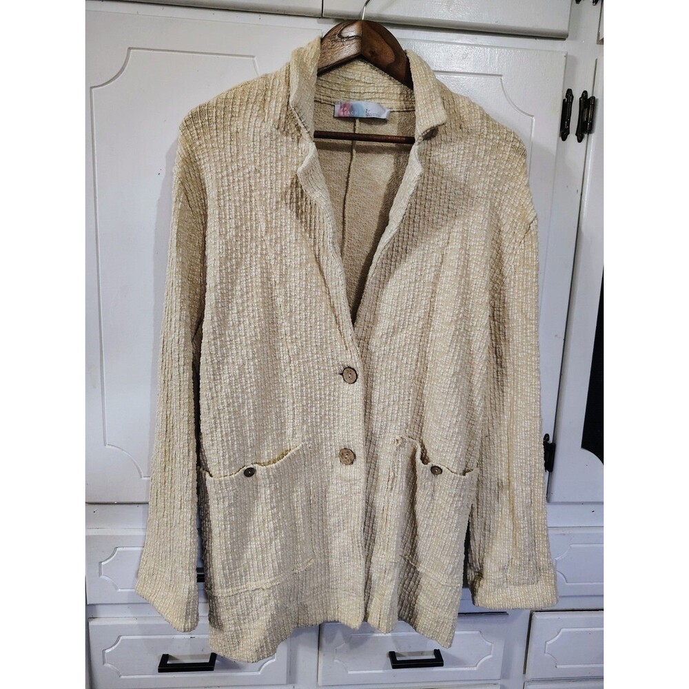 Free People Reign Jacket Cardigan Blazer Size Small Tan Beige shacket